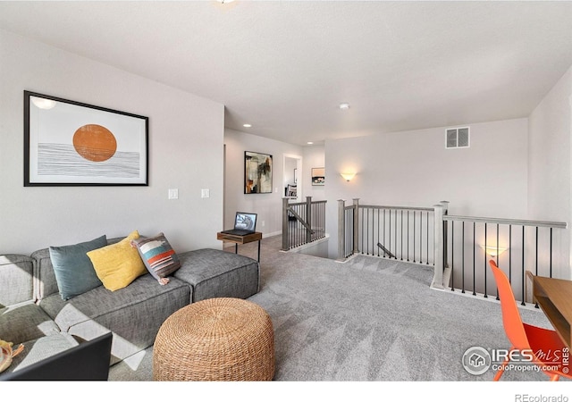 view of carpeted living room