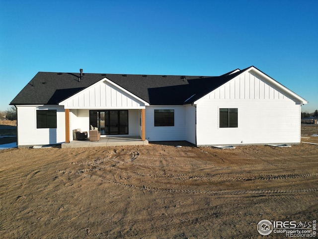 rear view of property with a patio