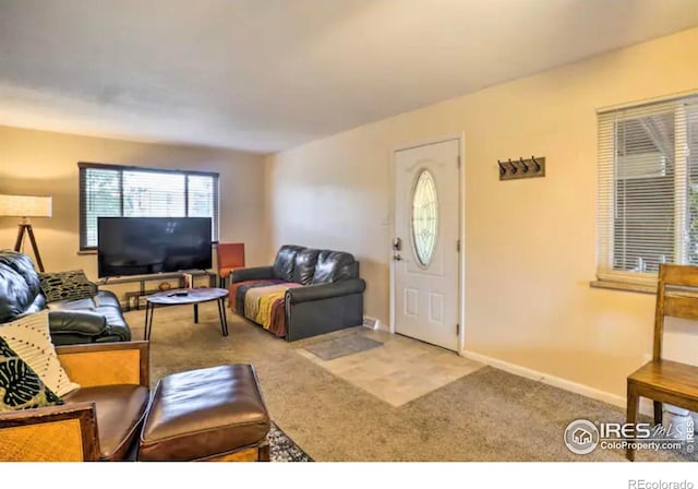 view of carpeted living room