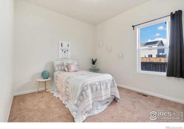 view of carpeted bedroom