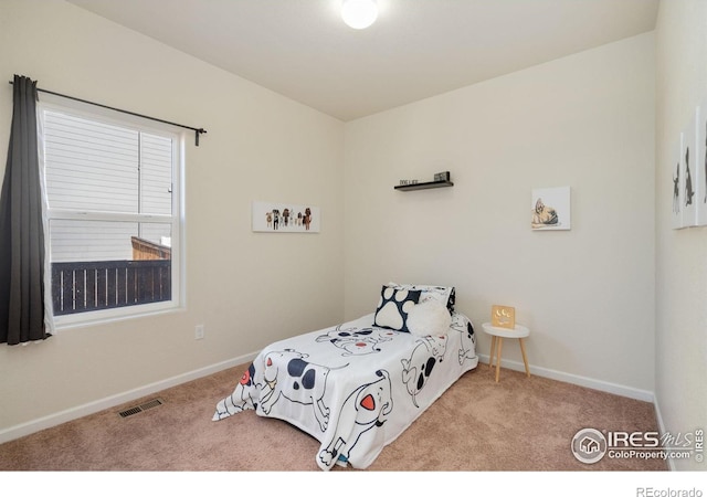 view of carpeted bedroom