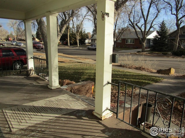 view of patio / terrace featuring covered porch