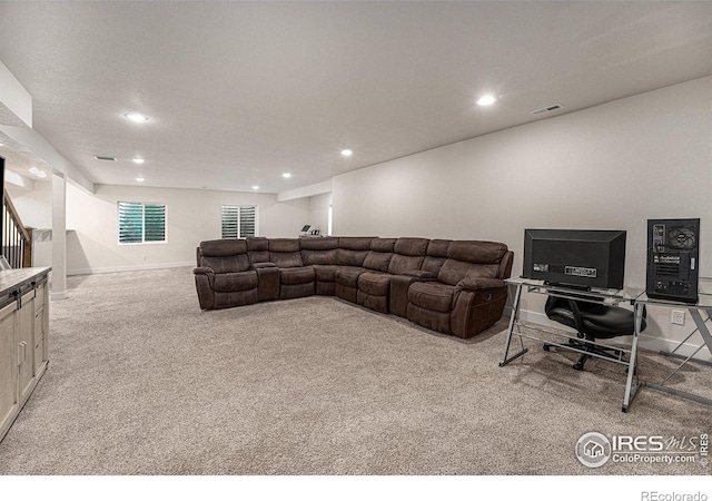 view of carpeted living room