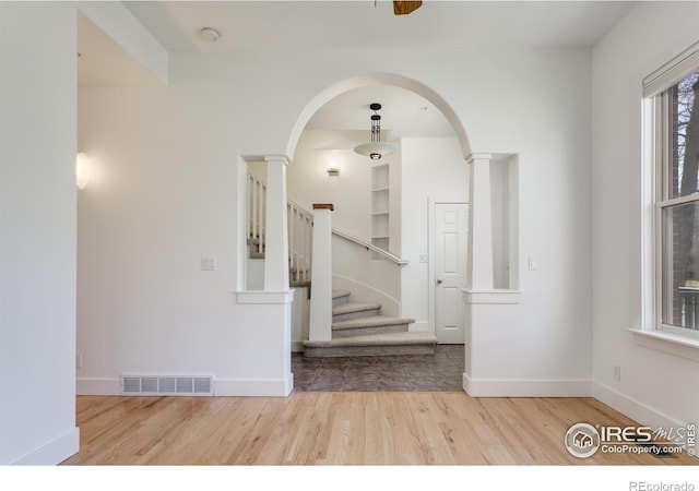 interior space featuring light hardwood / wood-style floors