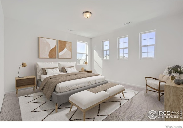 view of carpeted bedroom