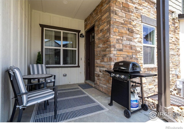 view of patio with grilling area