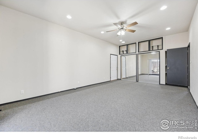 unfurnished bedroom featuring ceiling fan