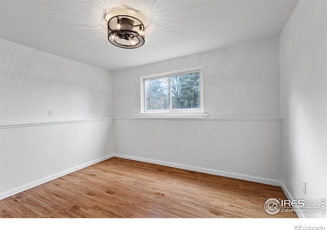 empty room featuring light hardwood / wood-style flooring