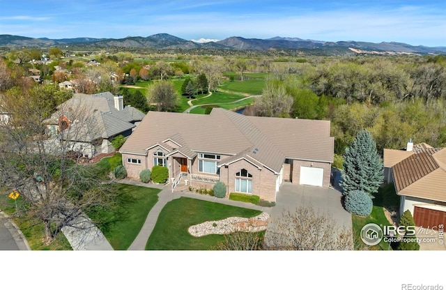 835 Rossum Dr, Loveland, CO 80537 - bird's eye view featuring a mountain view