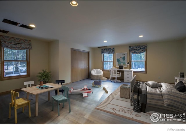 living room featuring light wood-type flooring