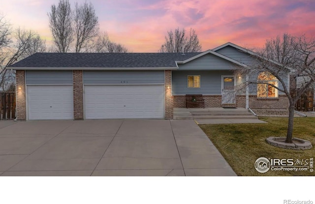 view of front of home featuring a garage