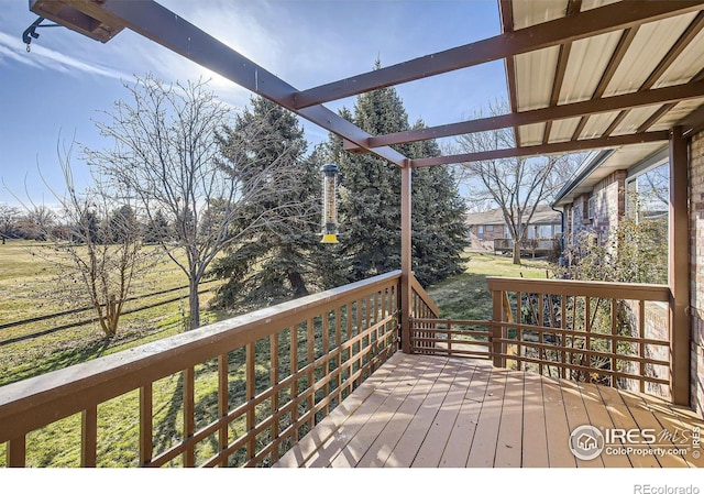 view of wooden deck