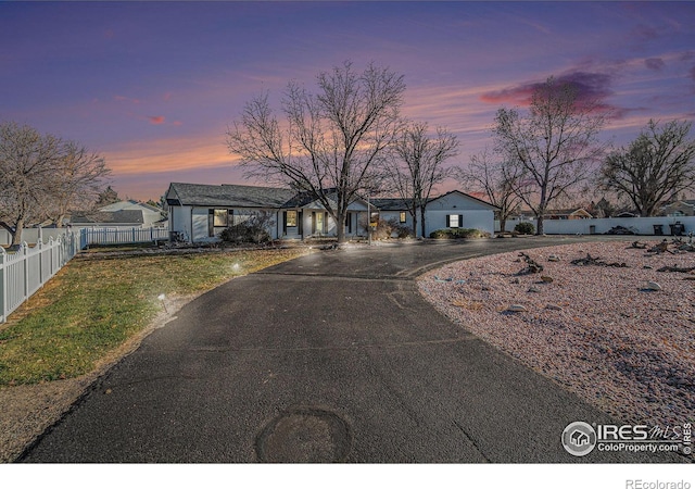 view of ranch-style home