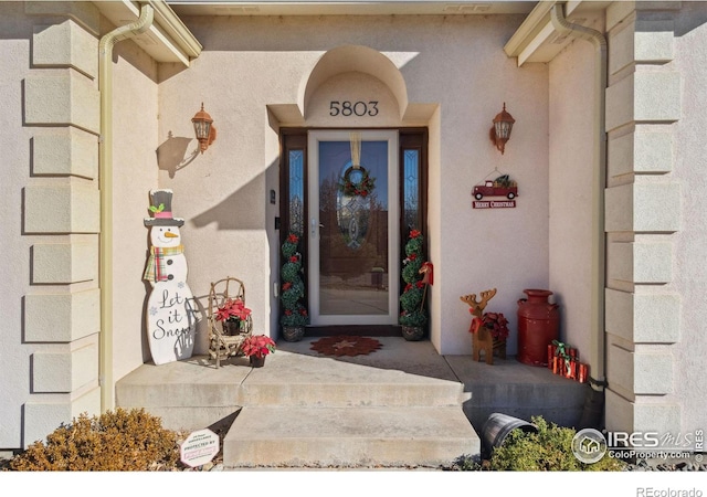 view of doorway to property