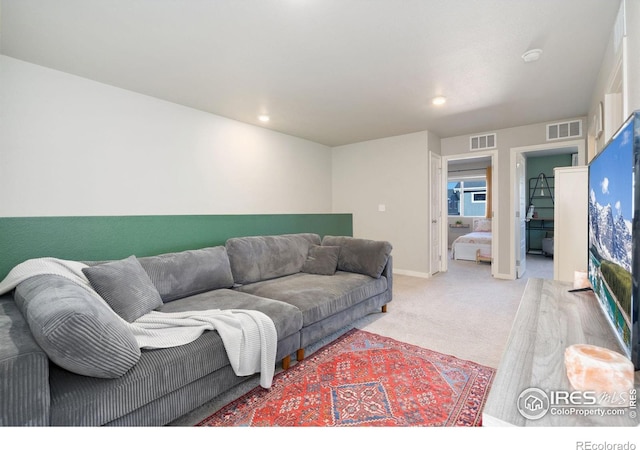 view of carpeted living room