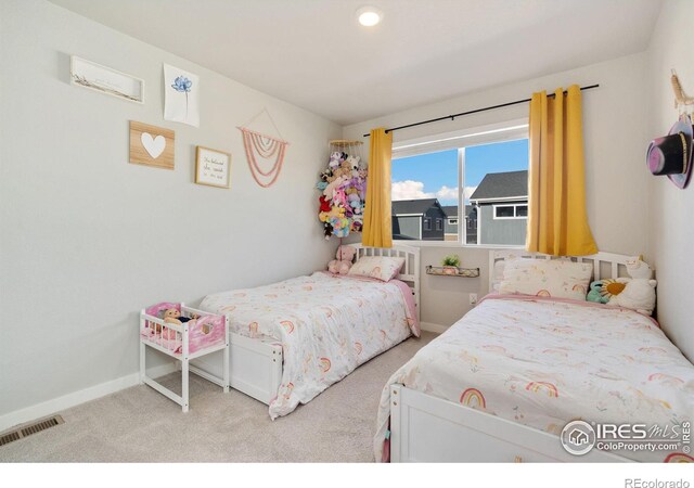 view of carpeted bedroom