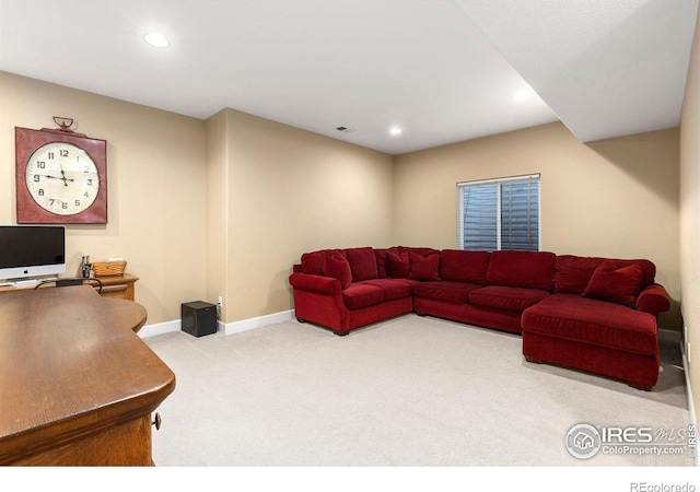 view of carpeted living room