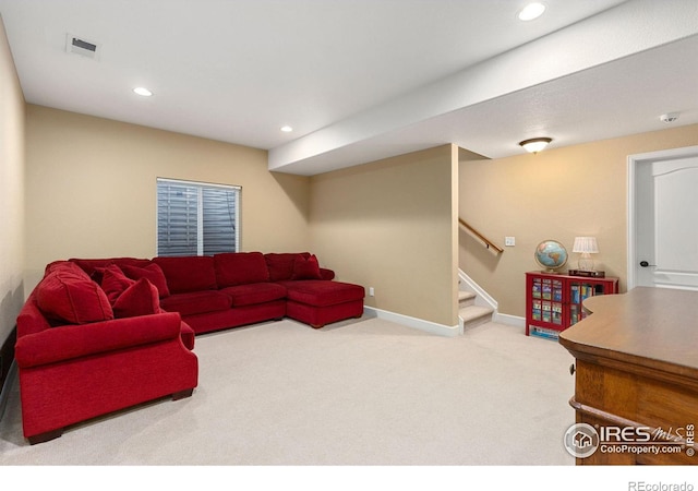 view of carpeted living room