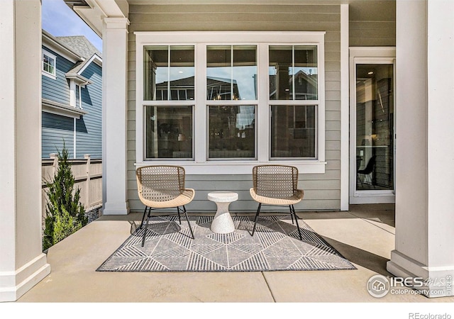 view of patio / terrace with a porch