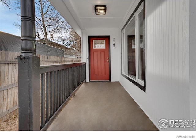 view of doorway to property