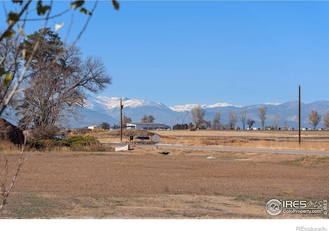 property view of mountains with a rural view