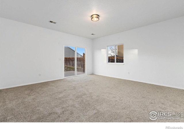 view of carpeted empty room