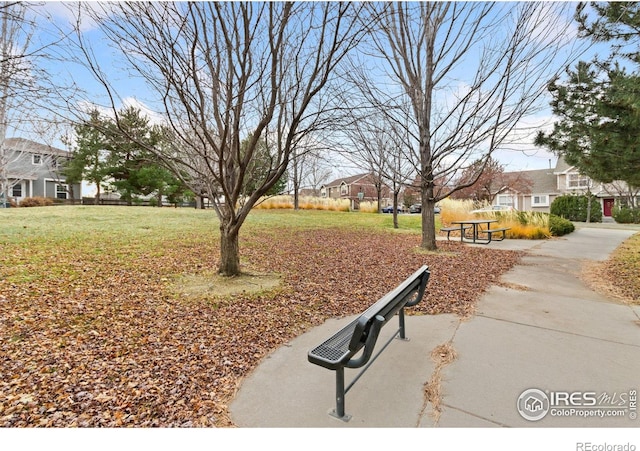 surrounding community featuring a lawn