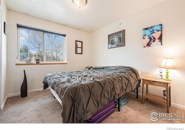 view of carpeted bedroom