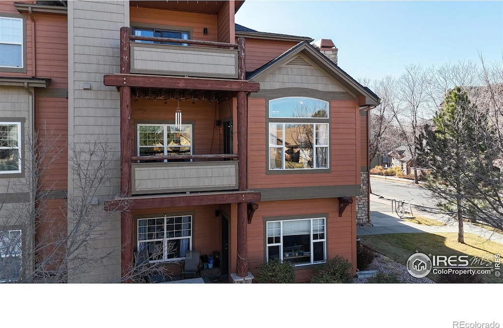 exterior space with a balcony