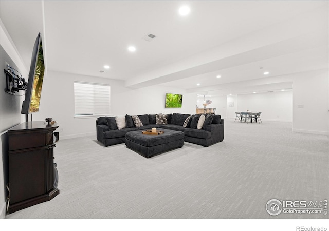 view of carpeted living room