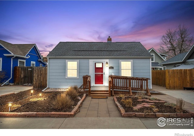 view of bungalow-style home