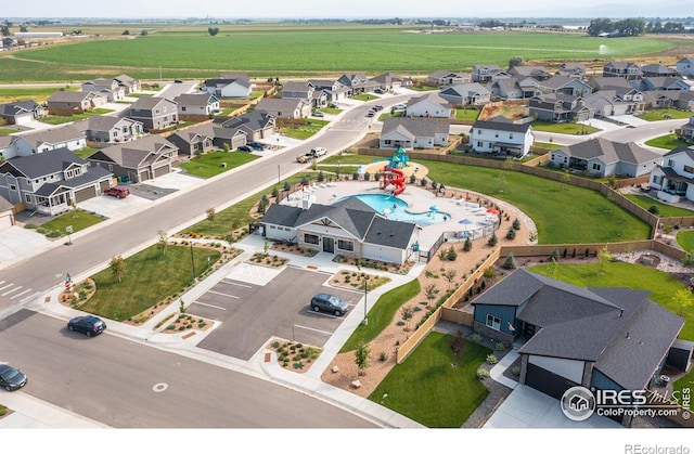 drone / aerial view featuring a residential view