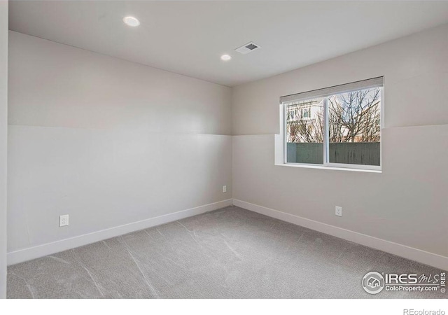 view of carpeted empty room