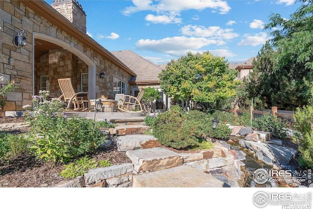 view of yard with a patio