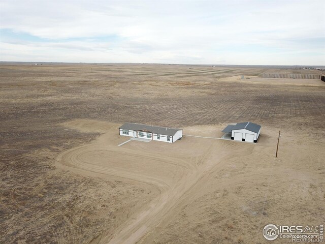 bird's eye view featuring a rural view