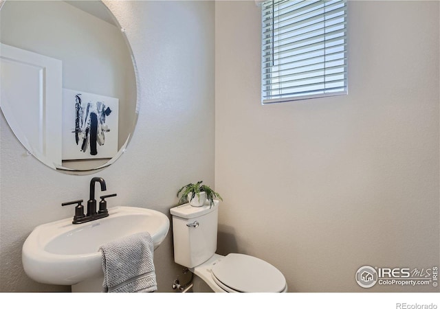 bathroom featuring toilet and sink