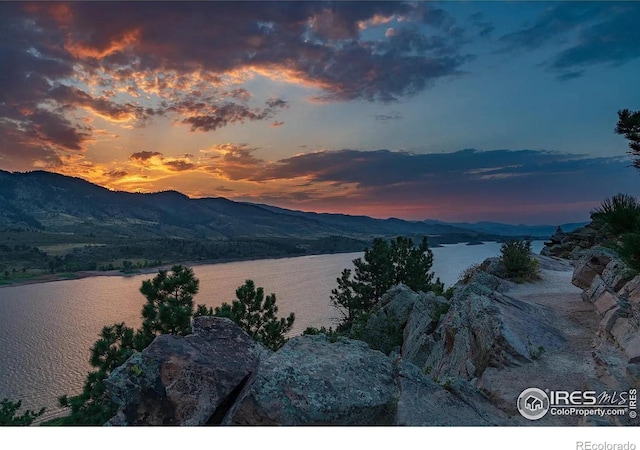 property view of mountains with a water view