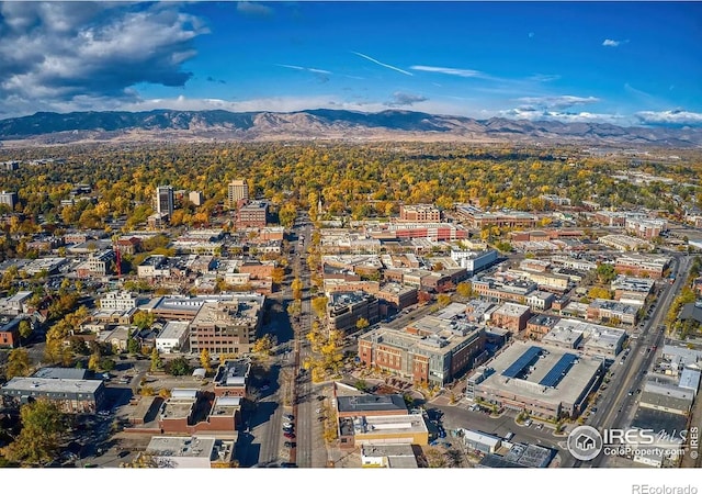 aerial view featuring a mountain view