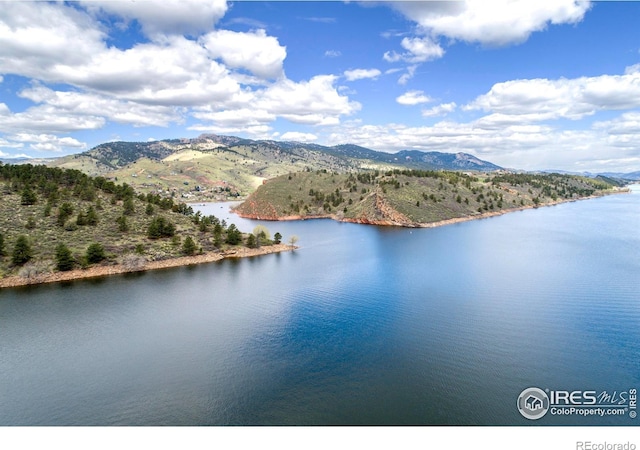 property view of water with a mountain view