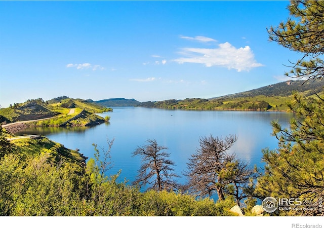 water view featuring a mountain view