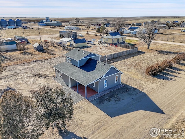 aerial view featuring a rural view