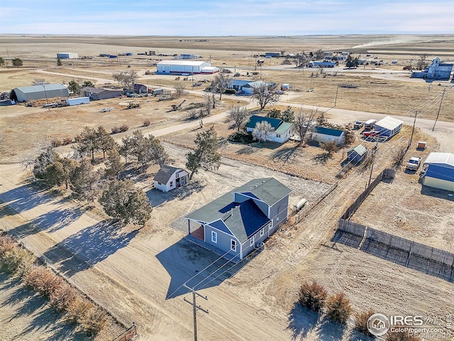 bird's eye view with a rural view