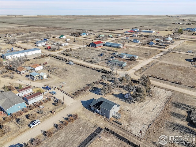 aerial view with a rural view