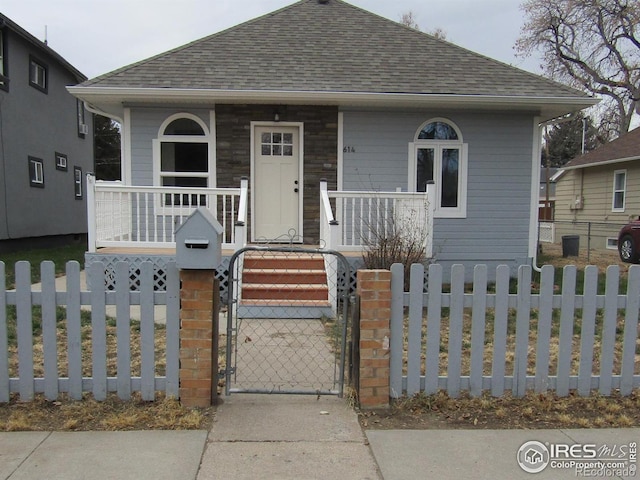 bungalow-style house with covered porch