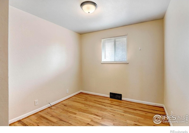 empty room featuring light hardwood / wood-style flooring