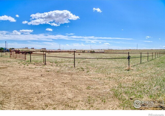 view of yard featuring a rural view