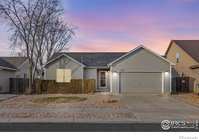 ranch-style house with a garage