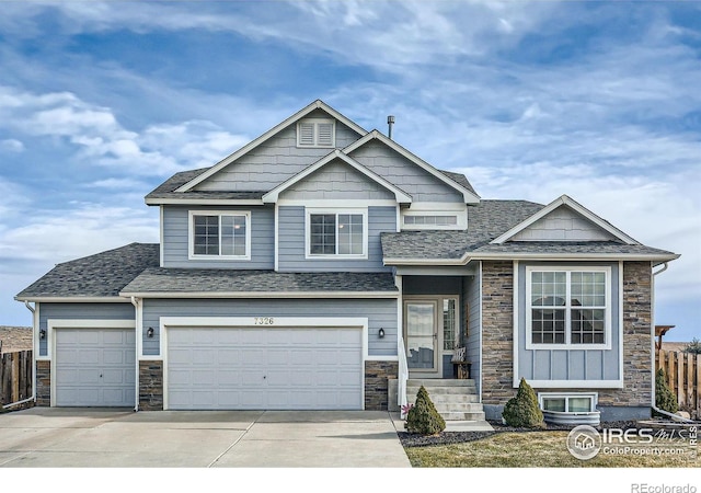 craftsman-style home featuring a garage