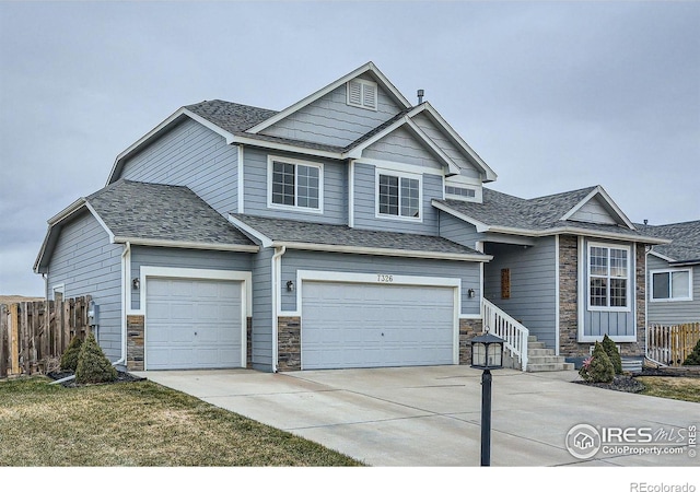 view of front of home featuring a garage