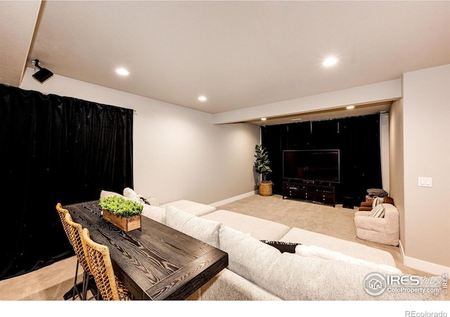 view of carpeted living room